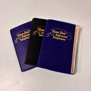 Dynamic View-Dex Addresses Telephones Lot of 3 - Pocket 4" x 3"